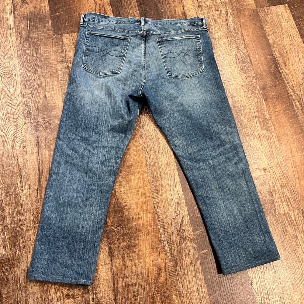 RRL Double RL Slim Narrow Jeans 40x28.5 Medium Wash Blue Stretch Denim Zip Fly - Picture 4 of 10